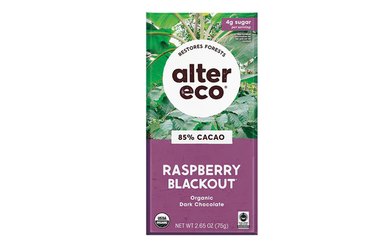 Alter Eco raspberry blackout bars.