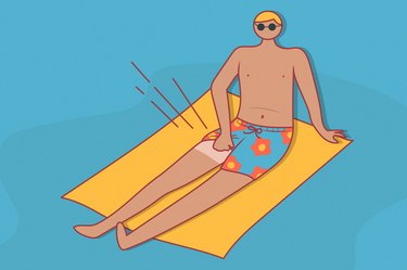 Tanning in the sun: according to each person's melanin