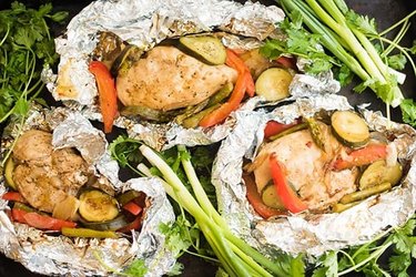 Asian Chicken and Vegetable Foil Packets