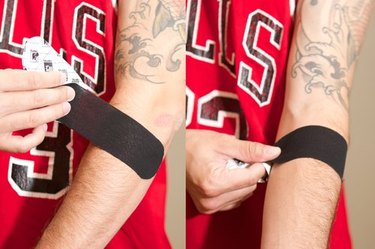 how to tape elbow step 3