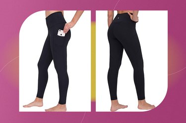 90 Degree By Reflex Womens Power Flex Yoga Pants as best pair of black workout leggings