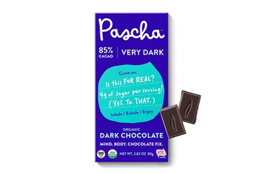 isolated image of the best organic chocolate bar Pascha Organic Dark Chocolate