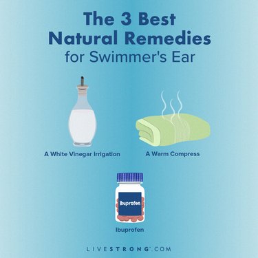 A graphic of the three best natural remedies for swimmer's ear