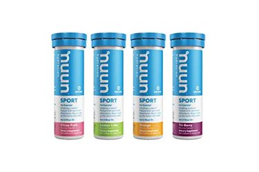 Nuun Sport Electrolyte Drink Tablets on white background
