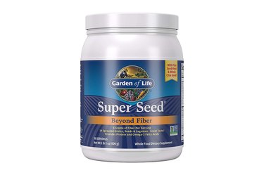 a bottle of the overall best fiber supplement for constipation, Garden of Life Super Seed Beyond Fiber Supplement
