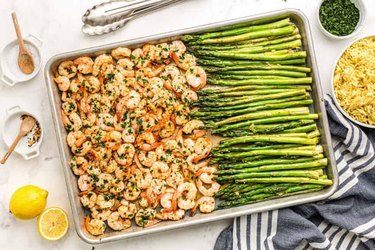 Shrimp and Asparagus Sheet Pan Meal