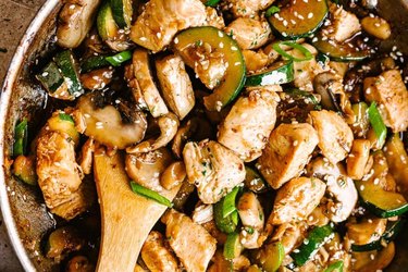 Zucchini Mushroom Chicken Stir-Fry