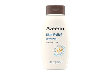Aveeno Skin Relief Fragrance-Free Moisturizing Body Wash, one of the best fragrance-free body washes for sensitive skin