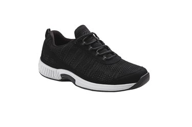 Black and white Orthofeet sneakers for people with diabetes