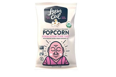 Bag of Lesser Evil organic popcorn: Himalayan Pink Salt