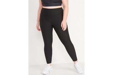 High-Waisted PowerSoft Rib-Knit Side-Pocket 7/8-Length Leggings as best plus-size workout clothes
