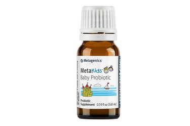 Bottle of MetaKids Baby Probiotic Liquid Kids Vitamin