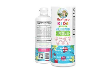 Bottle of Mary Ruth's Organic Liposomal Liquid Kids Multivitamin