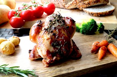 Whole Roasted Poussin little chicken