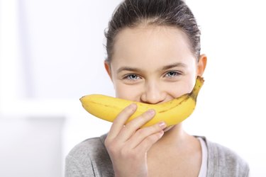 Girl with banana