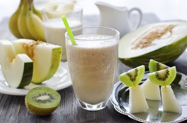 Fresh smoothie with tropic fruits