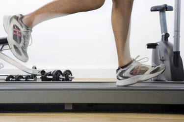 Person using treadmill