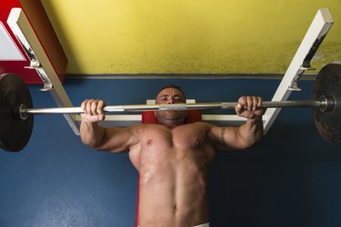 Weightlifter On Benchpress