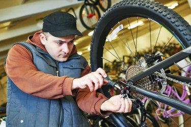 bicycle repair or adjustment