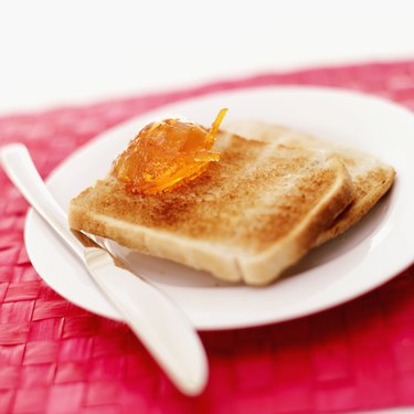 Close-up of marmalade on toast