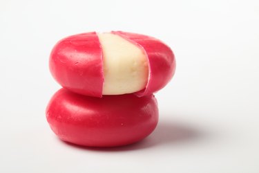 Cheese on white background