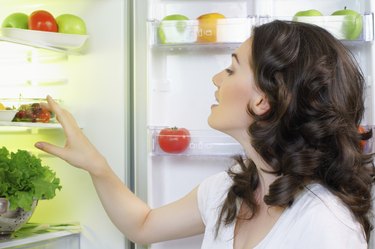 fridge with food