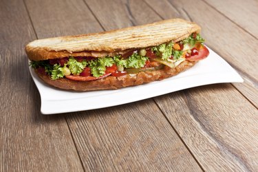 Turkish Mixed Salad Sandwich - Stock Image