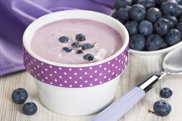 Yogurt and blueberry