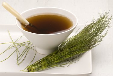 Herbal tea. Horsetail infusion.