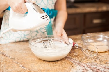Using a mixer in the kitchen