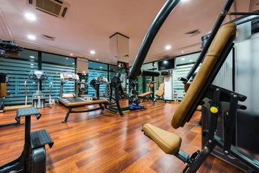 Modern gym interior with equipment