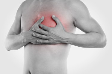 Pain in the Top Left Chest During Exercise & When Lying Down