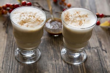 This homemade pumpkin spiced latte recipe contains 125 calories and 15 grams of sugar.
