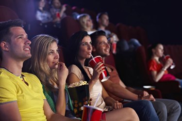 Spectators in multiplex movie theater