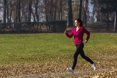 Woman jogging in park
