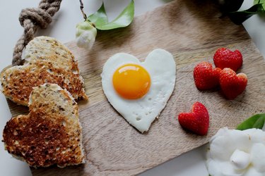 Heart Valentine's day breakfast