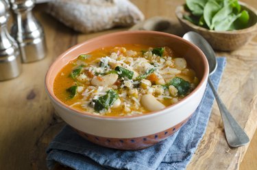 Butter bean and barley soup