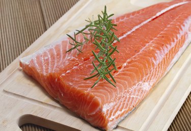 Fresh salmon fillet