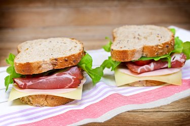 Sandwiches with prosciutto