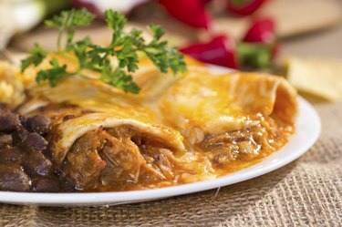 Southwest beef enchilada.