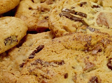 Close-up of chocolate chip cookies