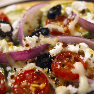 Close-up of a pizza