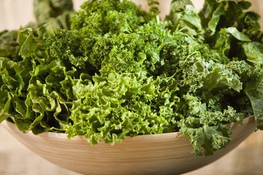 Large bowl of fresh greens