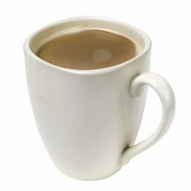 Close up view of a mug of coffee
