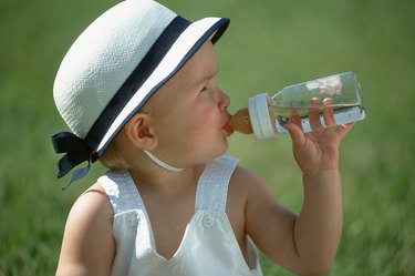 Baby with bottle