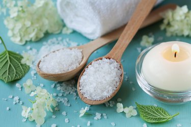 Spa composition, aromatherapy and skincare concept
