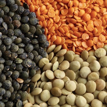 Colorful lentils