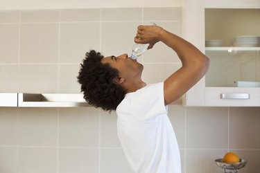 Man drinking water