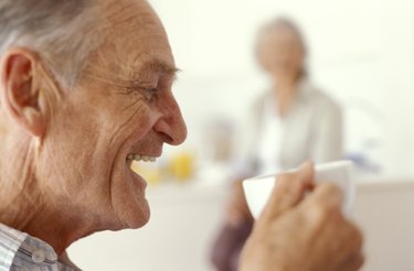 Man drinking coffee