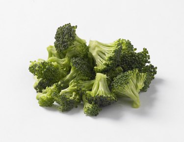 Broccoli florets, close up